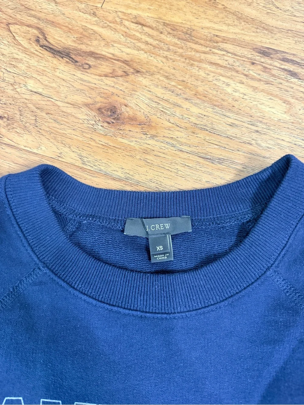 J.Crew Champagne Sequin Graphic Sweatshirt Navy Size XS